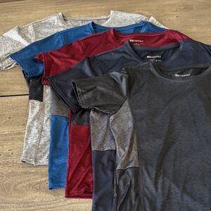Real Essentials men’s T-Shirt Bundle of 5 dry fit Short Sleeve shirts.